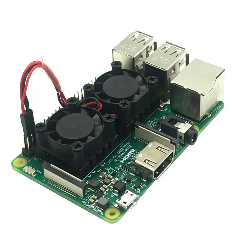 Корпус для Raspberry Pi 3 B Plus с двумя вентиляторами|Аксессуары демонстрационных