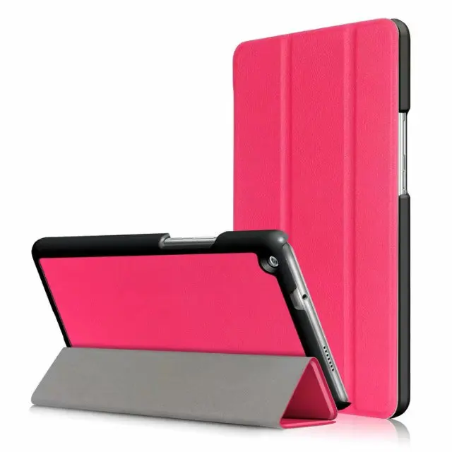 Чехол для huawei MediaPad M3 Lite 8,", магнитная подставка для планшета, умный защитный чехол из искусственной кожи для huawei M3 Lite 8,0+, 3 подарка бесплатно - Цвет: rose red