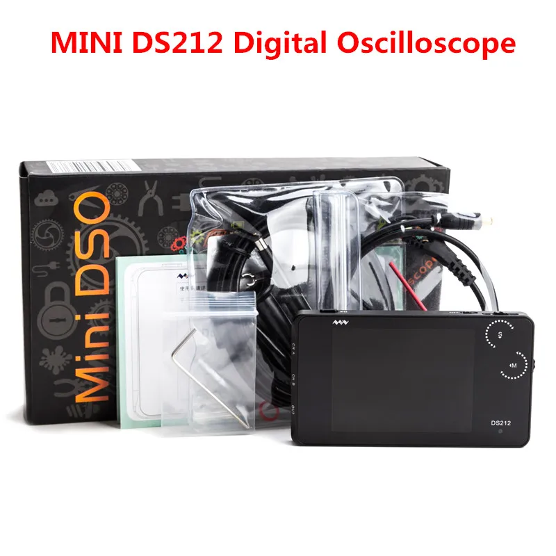 2 канала 1 МГц 8 Мб MINI Nano DSO212 DS212 Профессиональный Портативный цифровой осциллограф