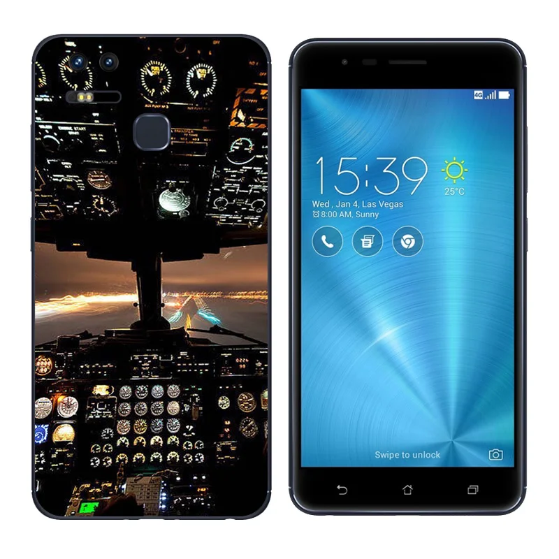 Case for Asus Zenfone 3 Zoom ZE553KL 5.5&quot Triangle Printing Back Cover Soft TPU 3zoom Silicon |