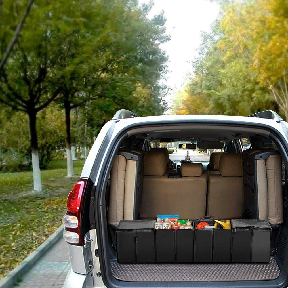 Вместительная складная сумка для багажника автомобиля с 4 отделениями включая