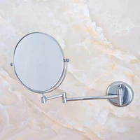 polished chrome bathroom shaving beauty makeup magnify mirror dual side wall mounted bathroom accessory mba633