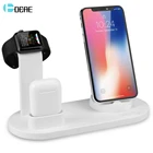 Зарядная подставка 3 в 1 для iWatch Apple Watch Series 6 5 4 3 AirPods Pro Type-C USB беспроводное зарядное устройство для iPhone 12 11 XS X XR 8 7