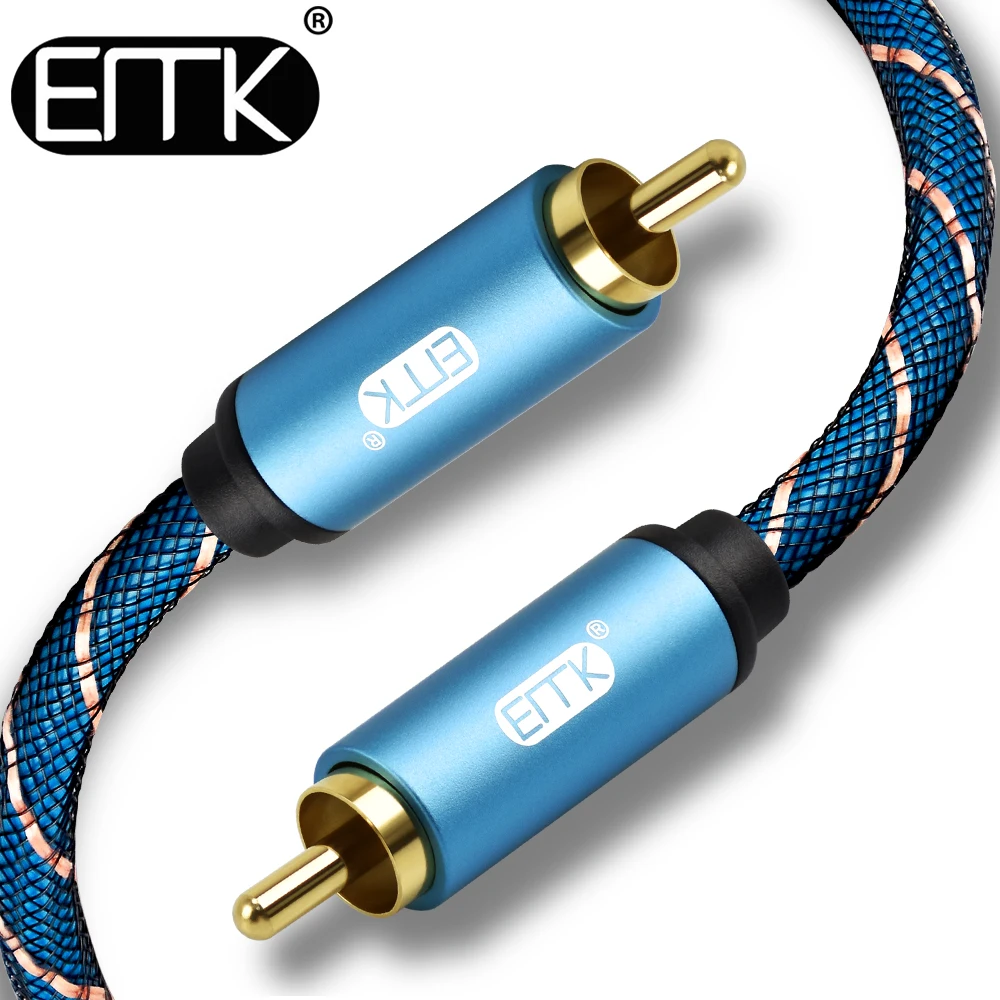 EMK коаксиальный аудиокабель RCA кабель штекер-штекер 1 м 2 5 3 стерео Hifi Rca к для