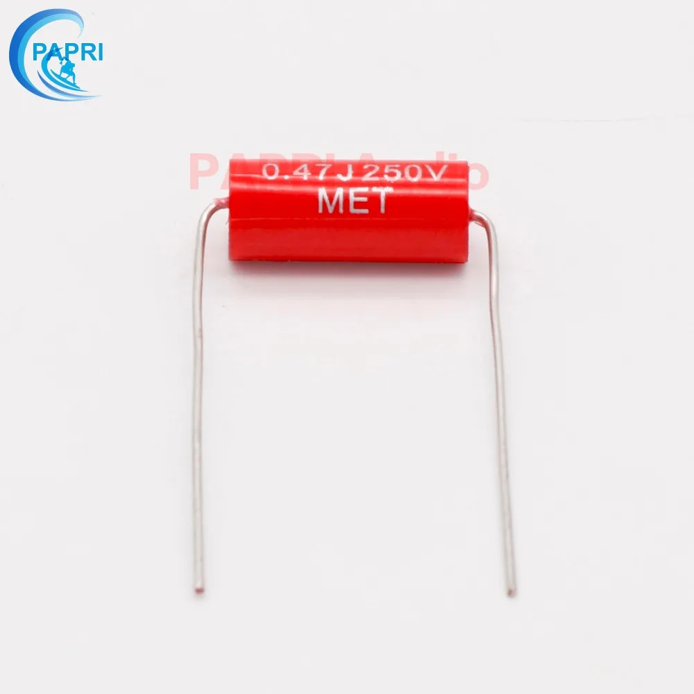 

PAPRI 0.47J 250VDC Axial MKP DIY Audio Grade Capacitor For HiFi Tube Guitar Amplifier Lot/2PCS