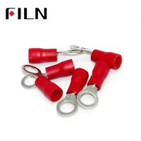 rv1 25 5s red ring insulated terminal cable wire connector suit 0 5 1 5mm electrical crimp terminal 100pcspack