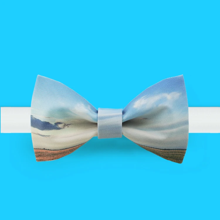 

Free shipping new fashion men's design male dress suit bow tie wedding printed bridegroom Headdress Personality Natural scenery