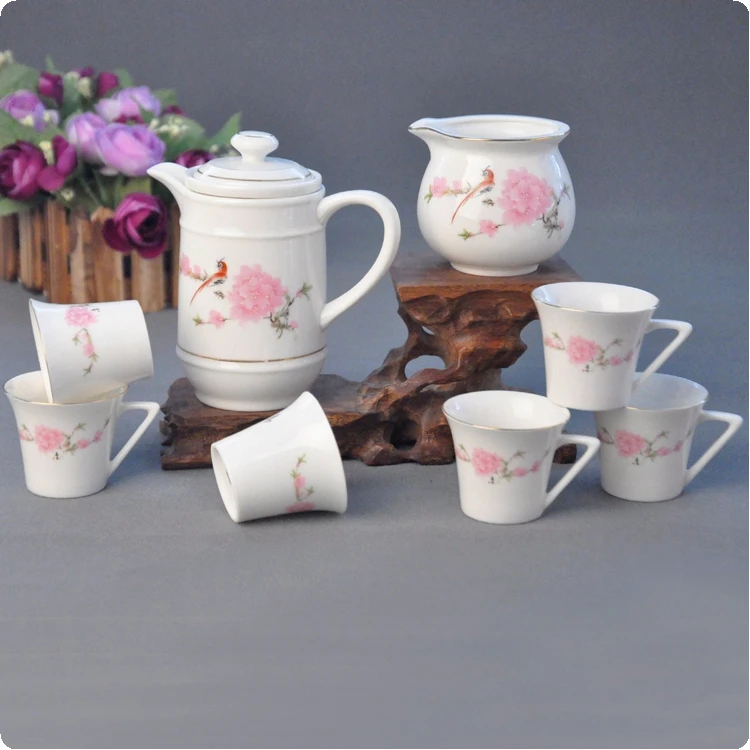 Красный ромб фарфоровый чайный комплект с специальное предложение Huayu дэхуа