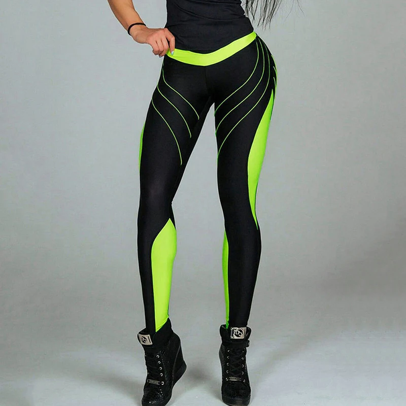 CHRLEISURE 5 видов цветов Высокая талия Леггинсы женские спортивные сексуальные штаны