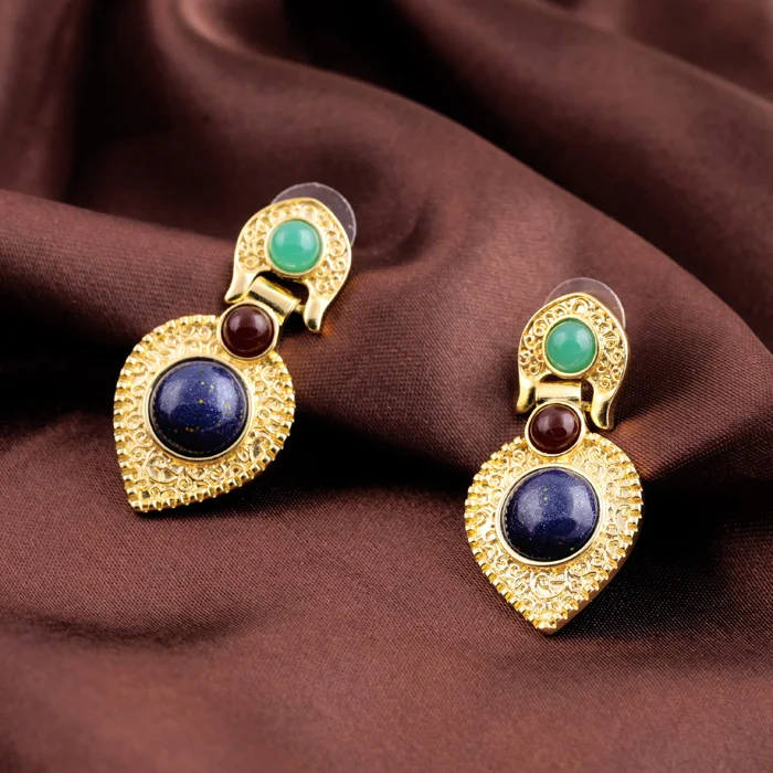 Women Fashion Vintage Multicolor Drop Earrings Mujeres Brincos Trendy Faux Stone Bijoux Jewelry Gift E5234 | Украшения и