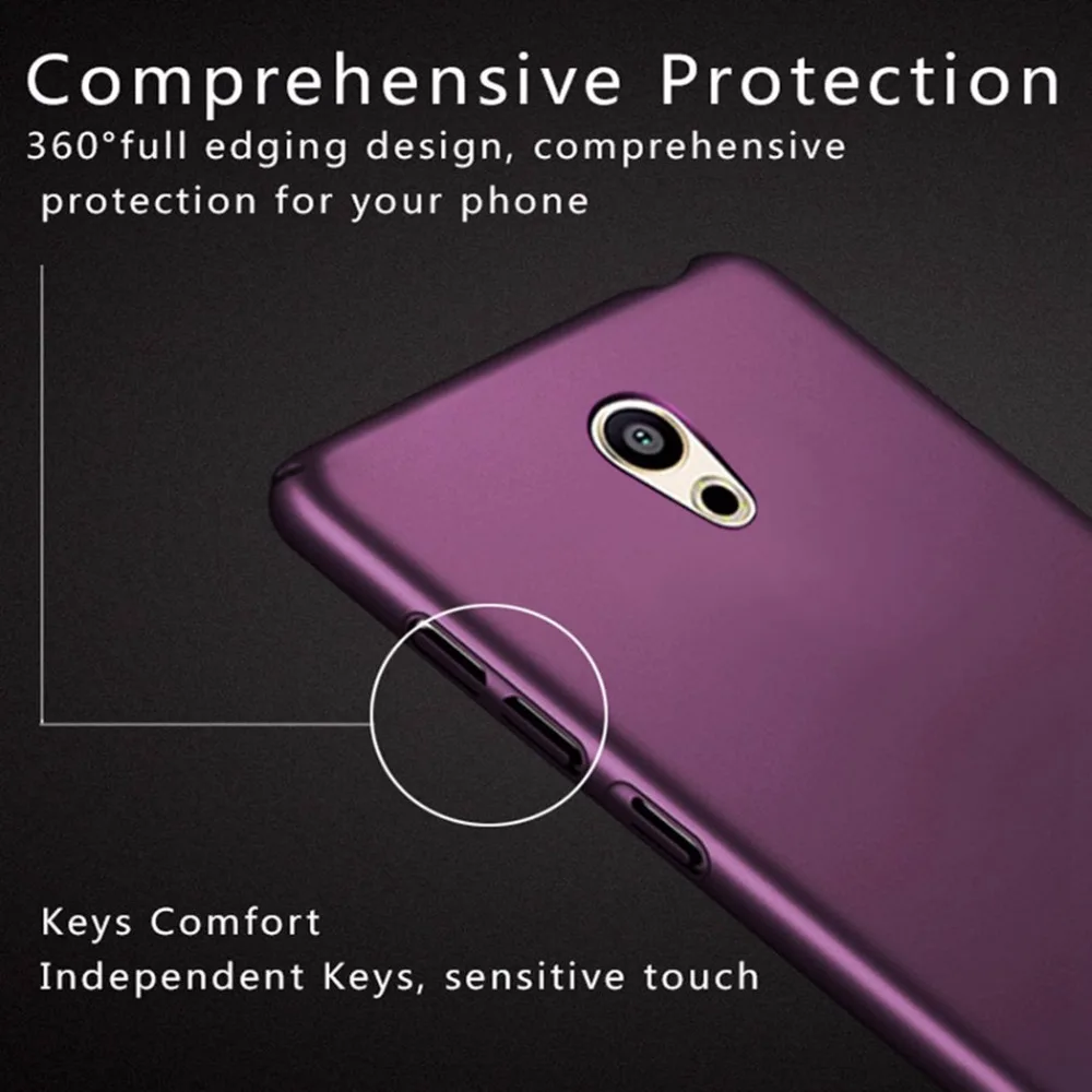 Модный чехол-бампер для Meizu M5c A5 360 полная задняя крышка жесткий пластиковый чехол