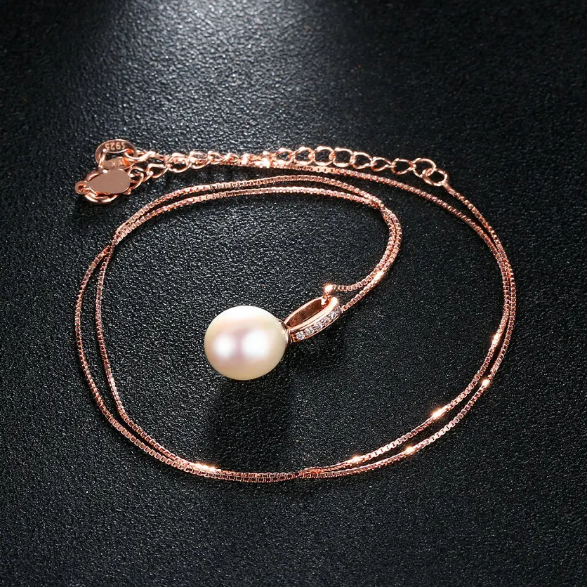 Женская подвеска из серебра 925 пробы с натуральным пресноводным жемчугом|necklace