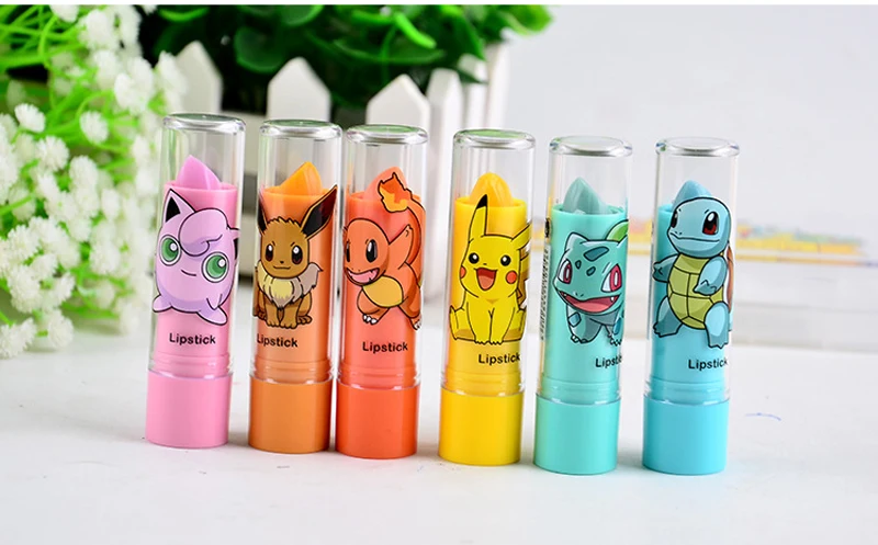1 шт Pokemon Милая губная помада воск бальзам для губ Увлажняющая губная помада макияж Fullips цвет волшебный бальзам для губ Уход за кожей