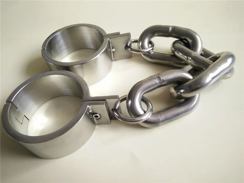 Тяжелый мужской женский металлический Нержавеющая сталь цепи оковы круглый