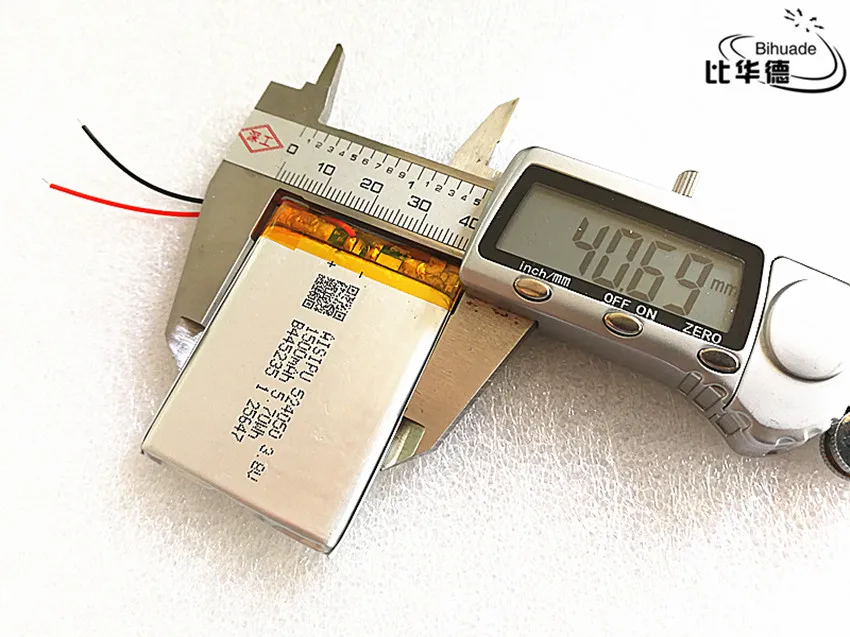 Лучшая батарея марки 3 7 V 1500mAh литий полимерная 504050 MP3 MP4 навигационные инструменты