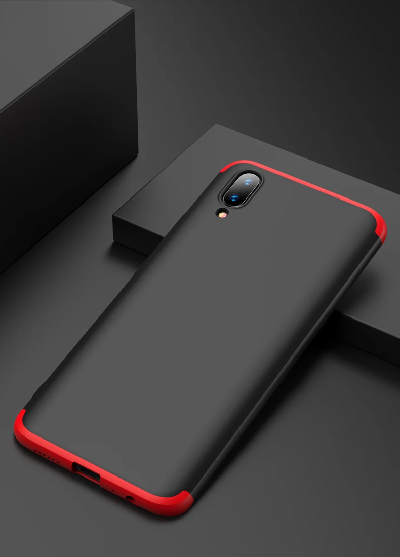 3-в-1 Пластик чехол+ Стекло защиты полное покрытие 360 для VIVO V11 V 11 всего тела телефон крышка для VIVO V11 противоударный чехол+ Стекло