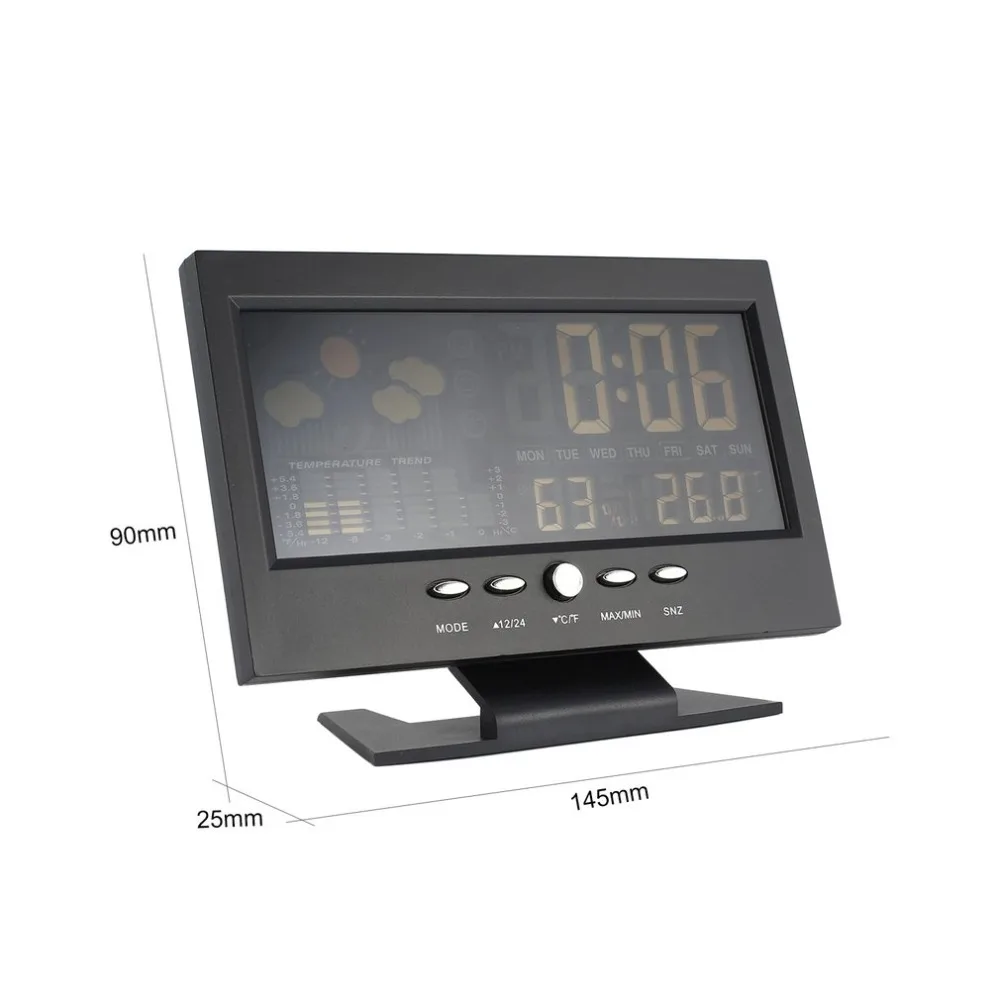 Цифровой измеритель температуры и влажности будильник с термометром