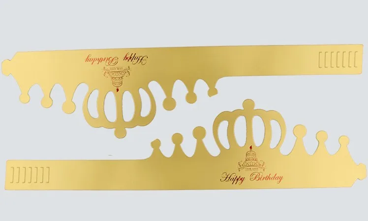 10 шт. золотая корона принцессы дизайн крышка для торта на день рождения бумажная