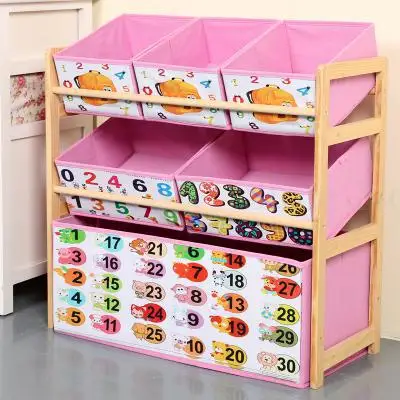 Solid wood toy rack storage rack toy box finishing child toy cabinet home toy storage artifact - Цвет: VIP 9