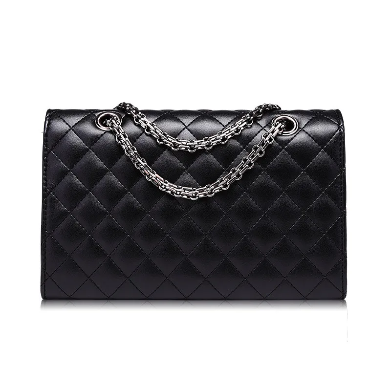 Женская сумка в клетку черная кожаная через плечо 2019 | Багаж и сумки