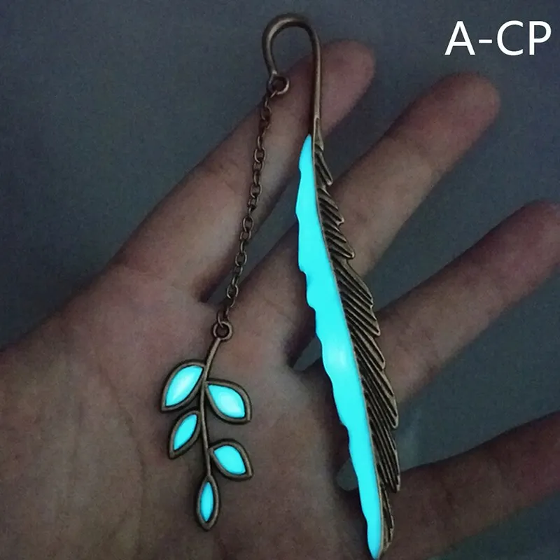 A-Copper Несколько стилей DIY светящиеся книжные закладки креативный светится в темноте бабочка Закладка в виде стрекозы книга маркер канцелярские принадлежности подарок - Цвет: A-Copper
