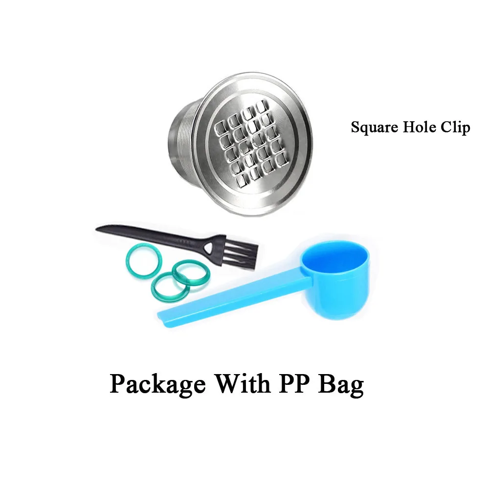 Square Hole Bag Pack Новая версия из нержавеющей стали многоразовые кофейные капсулы многоразового использования кофейные фильтры капсулы для кофемашин Nespresso кофейная посуда подарки - Цвет: Square Hole Bag Pack