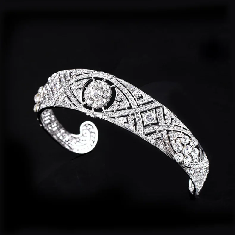 Роскошные австрийские стразы Meghan Принцесса Корона кристалл свадебные тиары