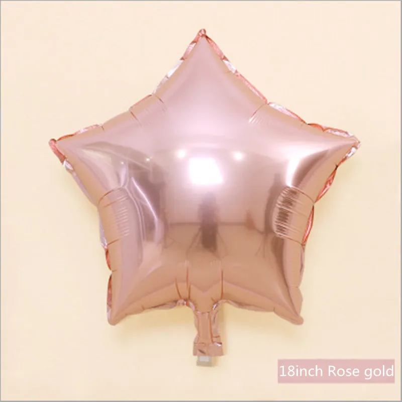 5pcs Star Rose gold 5 шт. 18 дюймов вышивка «звёздочки» или «бриллианты» Фольга воздушными Шарами Рождество, на свадьбу, День Святого Валентина, Globos день рождения Гелий воздушные шары для украшения вечеринок Поставки - Цвет: 5pcs Star Rose gold