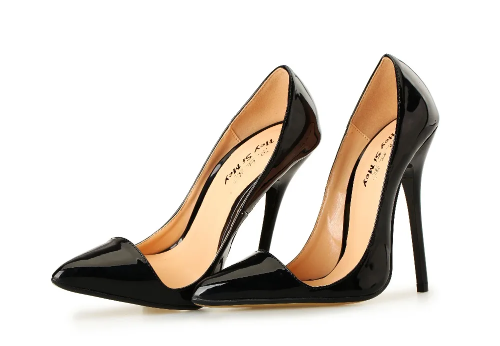 HSM/Большие размеры: 40-47, 48, 49, zapatos mujer, туфли-лодочки с острым носком, комплект из двух предметов, CD, женские свадебные туфли на ультравысоком тонком каблуке 14 см