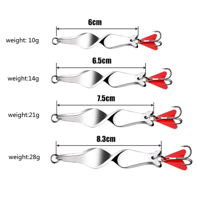 Металлические рыболовные приманки специальная спиральная приманка в виде ложки