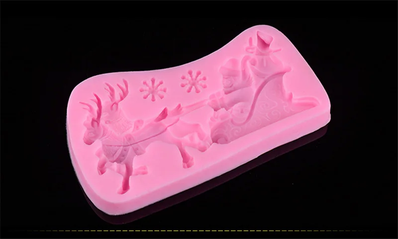 1 шт. силиконовая форма для торта Санта Клауса с оленем 3D Sugarcraft шоколадная