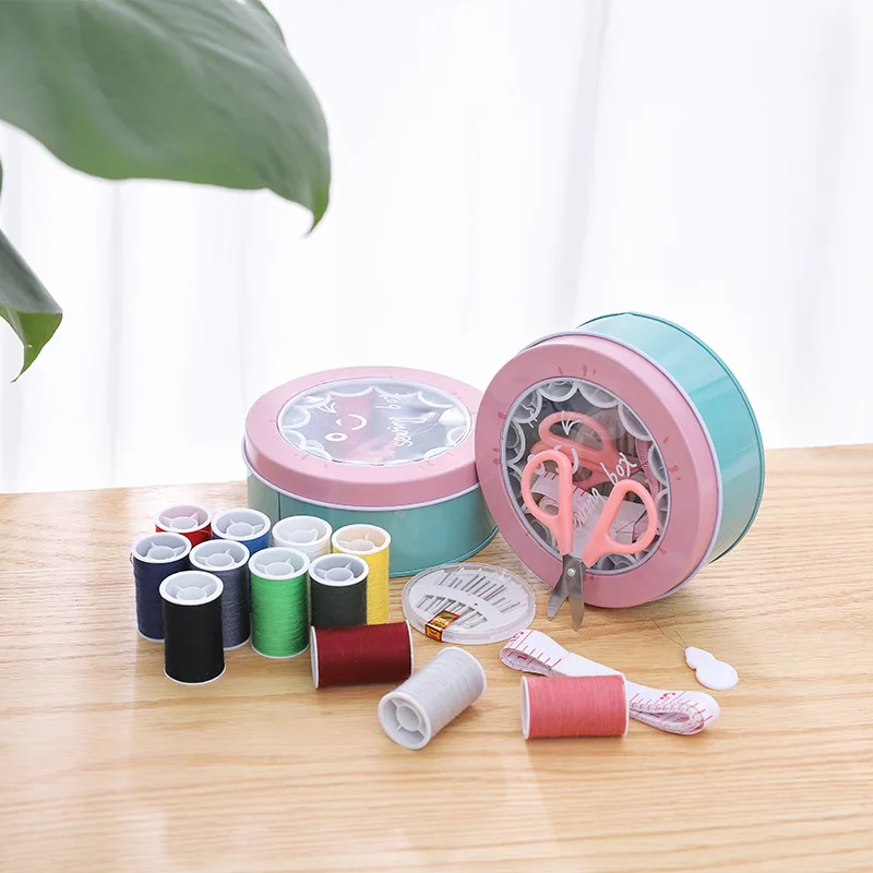 

Portable Travel Sewing Kits Needle Thread Scissor Storage Boxes Set Household Tools DIY Apparel Needlework Storage