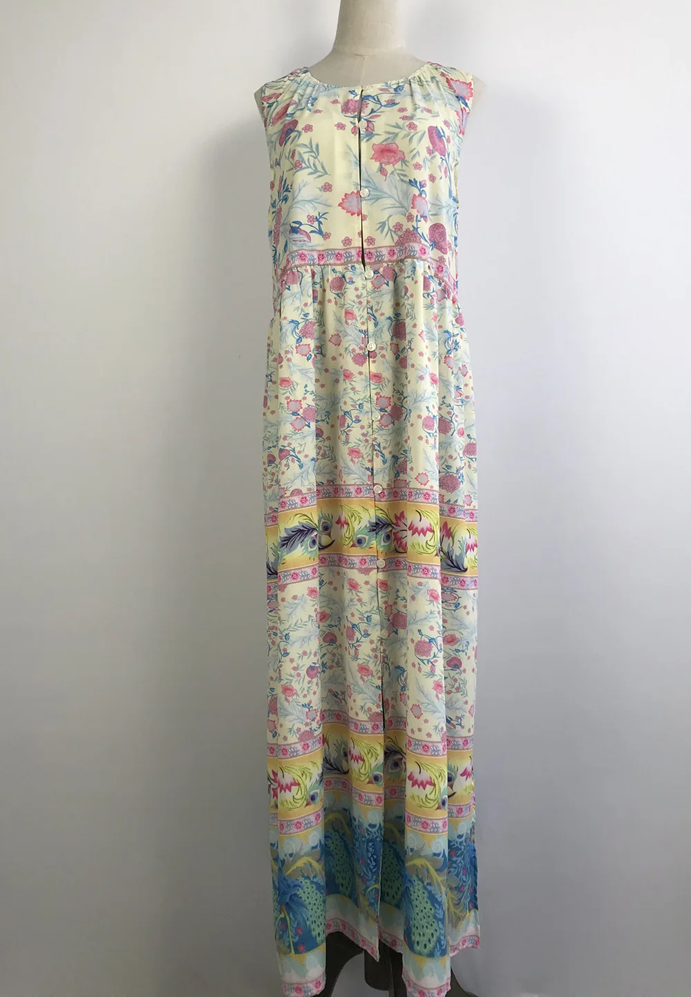 Женское шифоновое платье elegnat свободный пляжный Макси сарафан в богемном стиле с