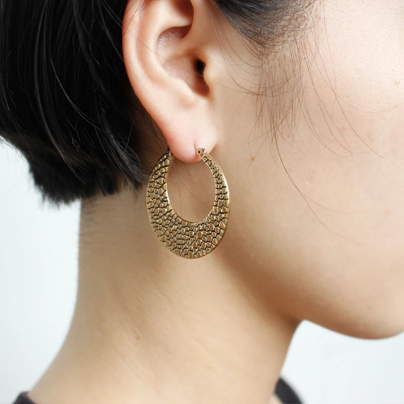 Серебряные и бронзовые серьги в форме полумесяца креативные дизайнерские