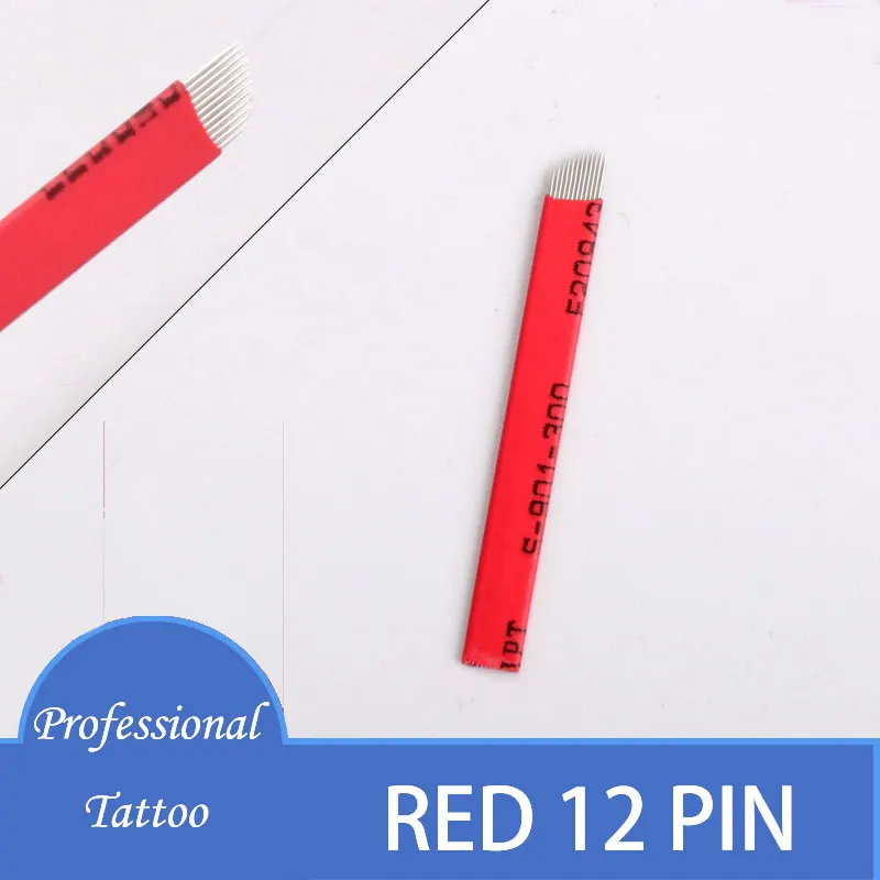 100 шт. 12 гибких ламинатов Tebori pin иглы для микроблейдинга лезвие перманентного