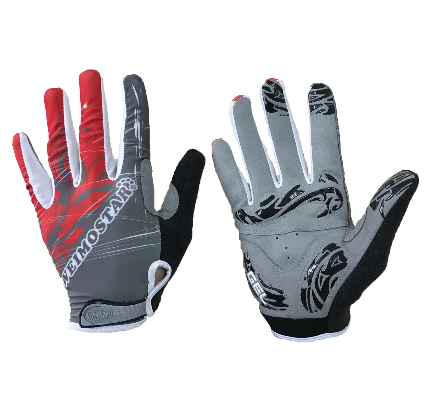 Мужские и женские велосипедные перчатки с полным пальцем нейлоновые дорожные