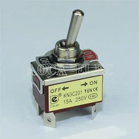 20pcs kn3c 201p 250vac 15a on off 2 position dpst 4 pin toggle switch medium 12mm pc terminal