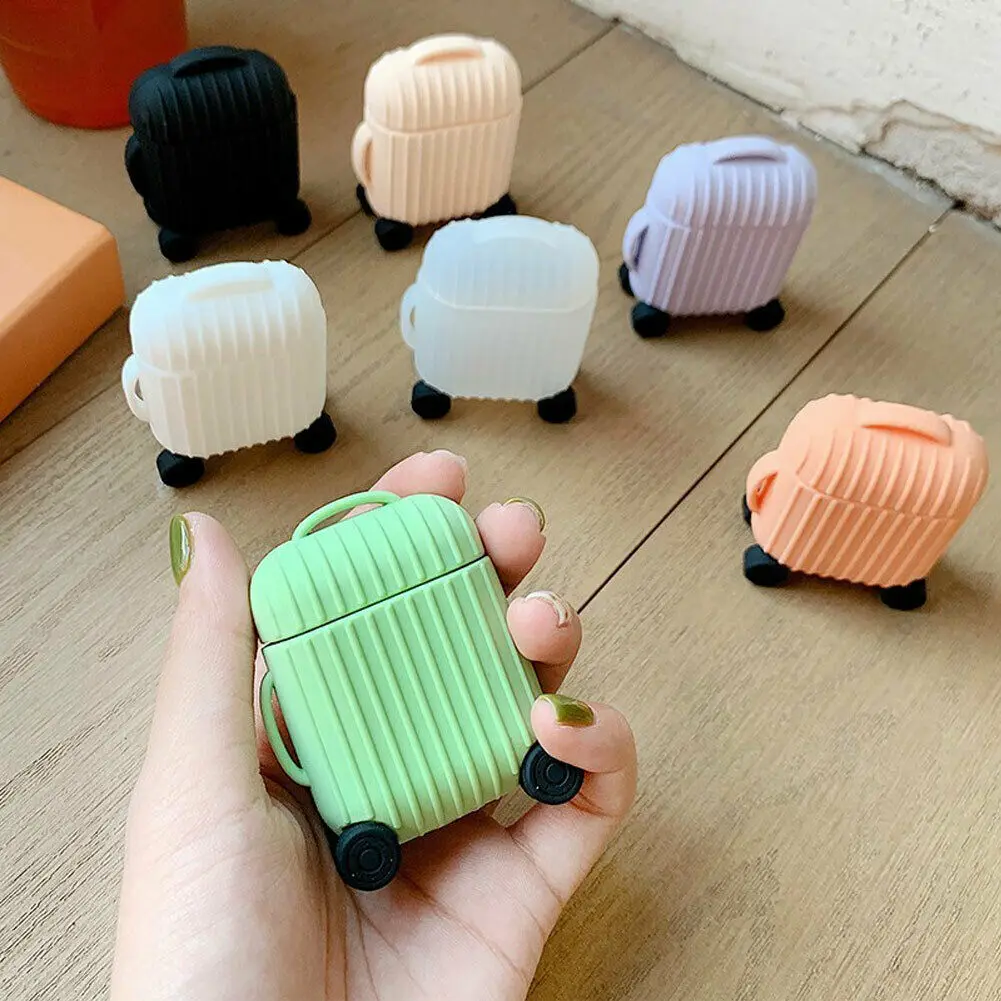 Милый багаж Bluetooth беспроводной чехол для наушников AirPods защитный Аксессуары кожи