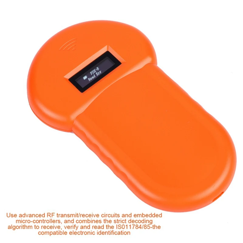 Портативный 134,2 кГц Pet RFID чип-ридер ISO11784/11785 FDX-B для собак кошек ЖК-дисплей микрочип сканер тег сканер штрих-кода