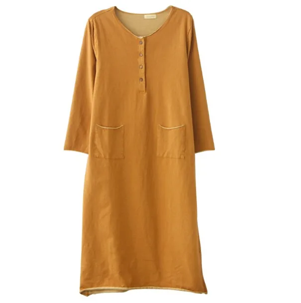 Темперамент ретро вязать хлопок o образным вырезом Длинные рукава деним Мори