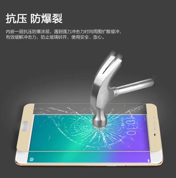 Полная защита экрана для VIVO V3 V3 Max V5/X5 Pro/X6 X6 Plus/X7 X7 Plus/Y55 Y66 Y67 защитная пленка закаленное стекло