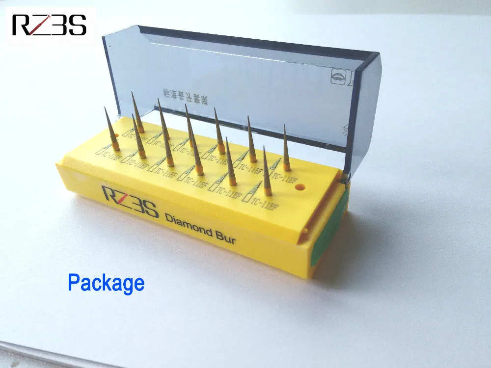 

12 PCS Dental Diamond Needle Bur FG 1.6mm Tape Conical End Bur For High Speed Air Turbine TC-21,TC-26,TC-S21,TC-21F,TC-21EF