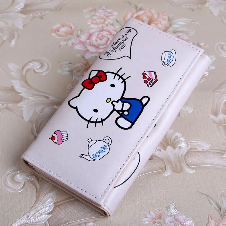 Милый кошелек с рисунком hello kitty, женские кожаные кошельки для детей, кошелек для монет hello kitty, держатель для карт, сумка для девочек, подарки - Цвет: 10