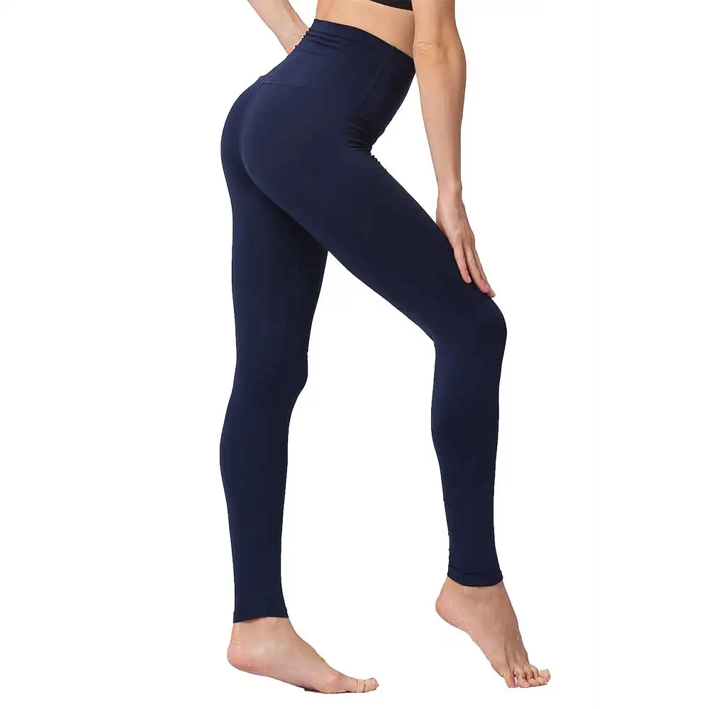 Navy Pant Штаны для йоги, леггинсы для фитнеса, пуш-ап, высокая талия, колготки, одноцветные, полиэстер, для бега, для спортзала, тренировки, женские спортивные брюки - Цвет: Navy Pant