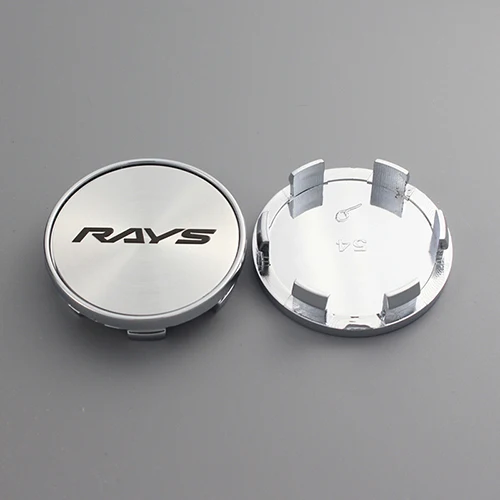 silver rays chrome Ком 4 шт. 54/тонкий УФ-фильтр 49 мм с Зажим для колеса Крышка для диски универсальный центр крышки настольная лампа из хрома и черные Лучи волк знак покрытие автомобиля стикеры колпачок ступицы centro закуски - Цвет: silver rays chrome