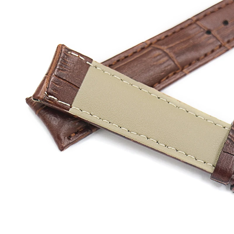 Водонепроницаемые аксессуары ремешок для часов черный из натуральной кожи 22 мм 20