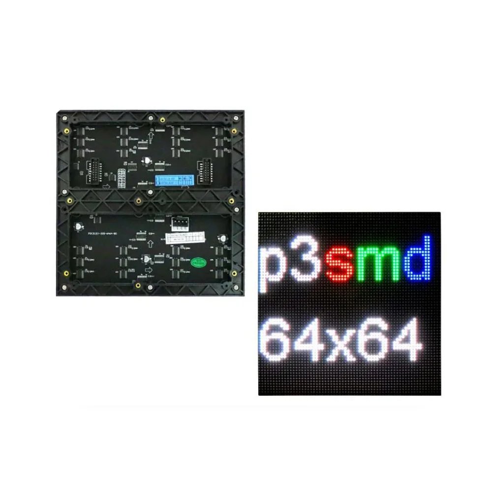 P3 Indoor SMD2121 RGB 3 в 1 рекламный светодиодный модуль дисплея 64*64 пикселей экран полный