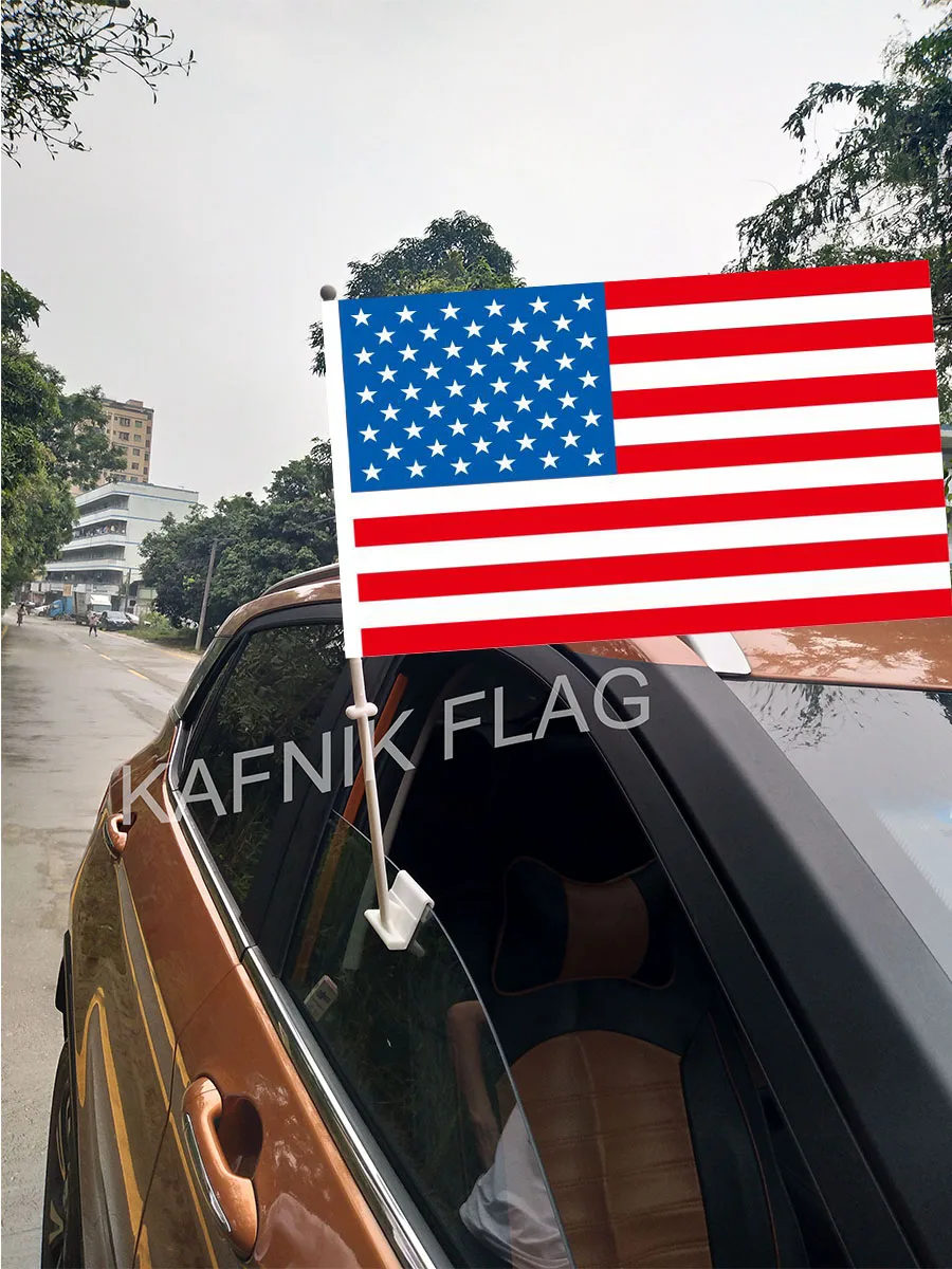 

Кафник, 30*45 см американский/США окна автомобиля флаги и баннеры небольшой открытый полиэстер печать Флаг Пользовательские Флаги