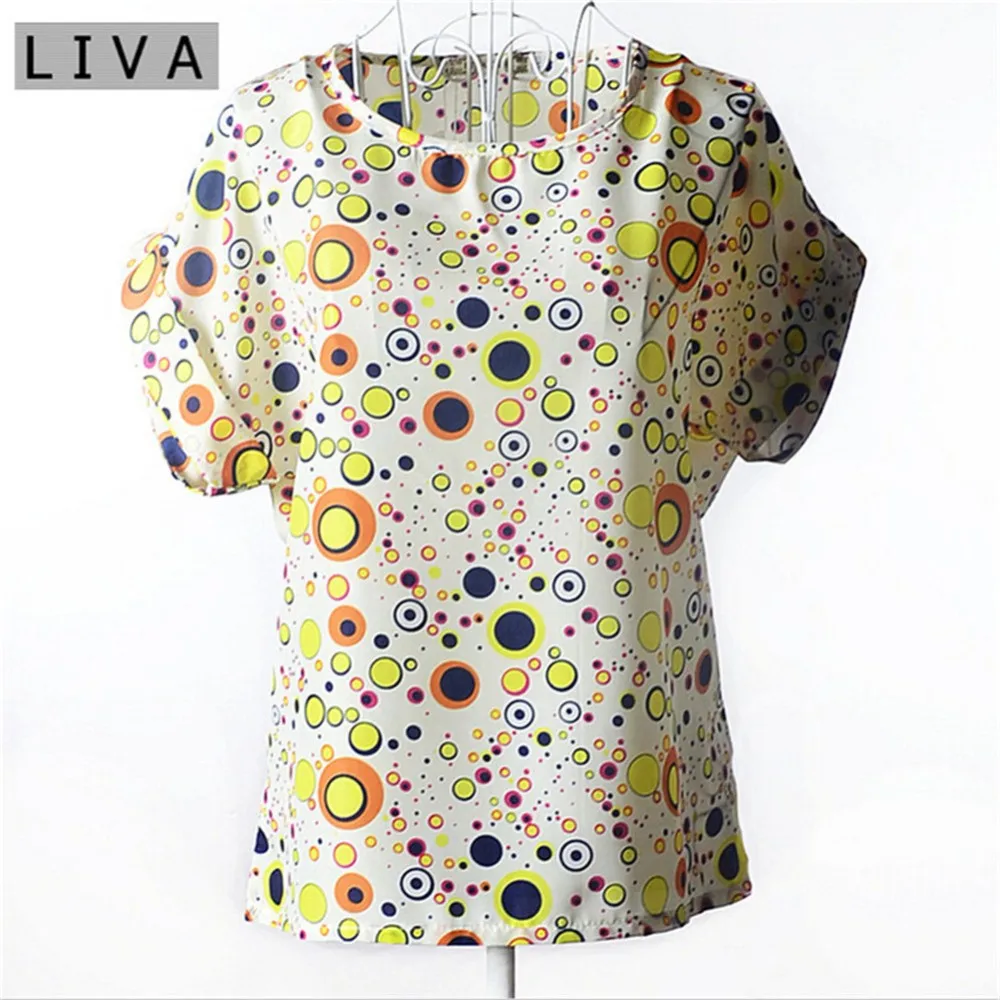 Летняя тонкая женская рубашка S-XXL, летняя стильная Свободная шифоновая блузка с красочным принтом, повседневные топы с коротким рукавом, женская блуза в полоску