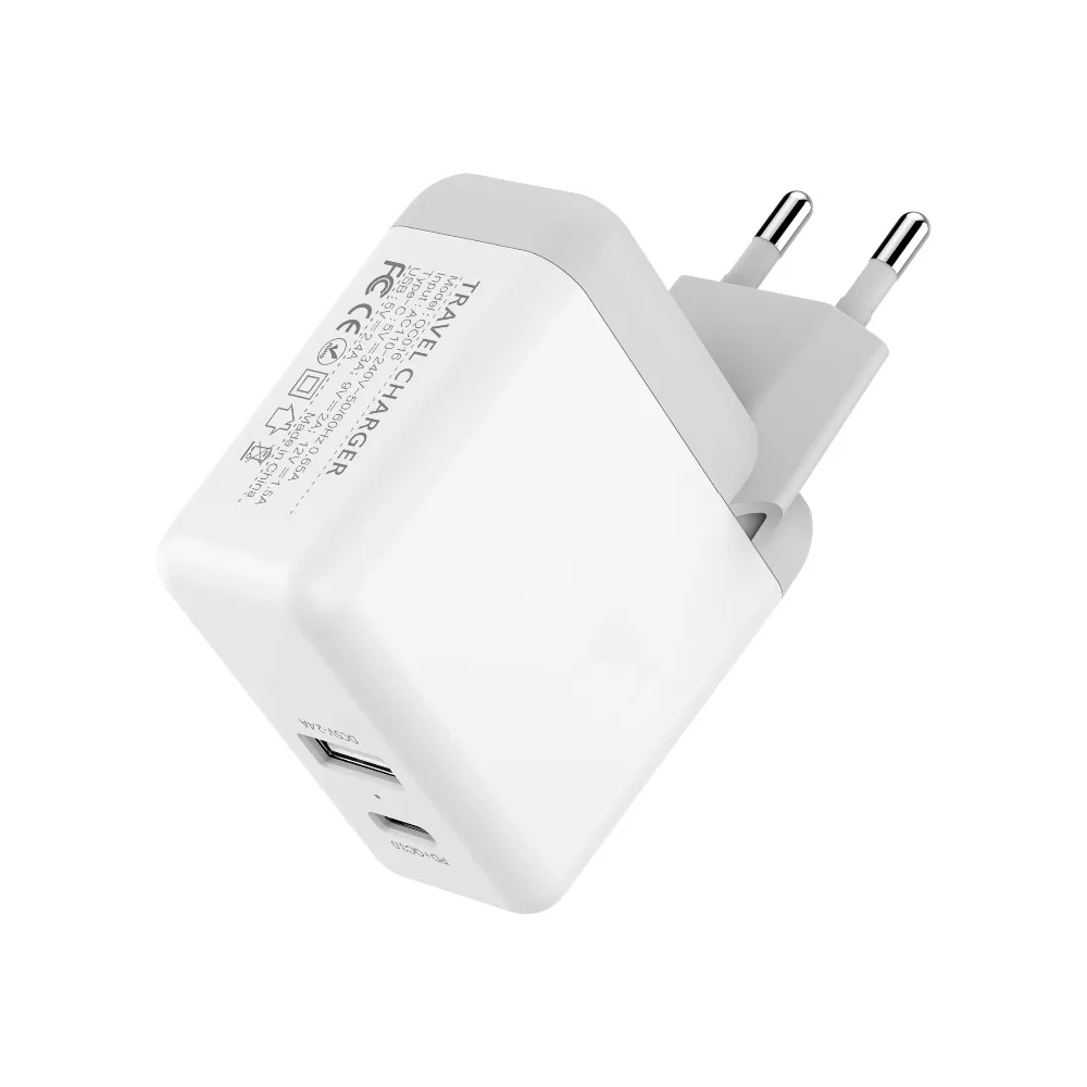 USB PD зарядное устройство для iPhone 30 W быстрая зарядка type c адаптер мобильного